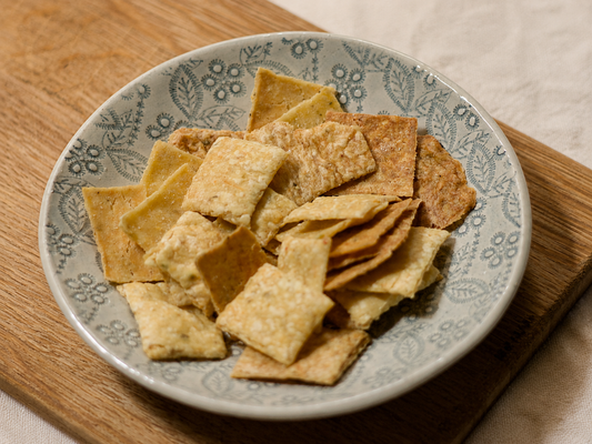 Sourdough Discard Crackers · Cheese & Salt